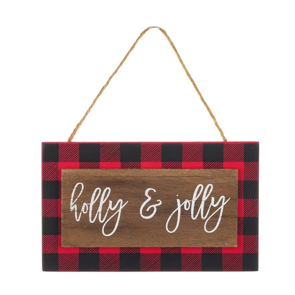 NWT: Red/Black Buffalo Plaid Ornament